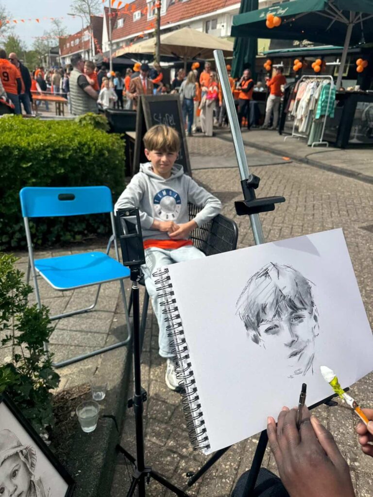 Live portraits at Koning's Dag 2026
